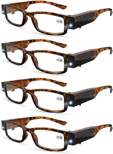 Miniatura 11 de Gafas de lectura con luces LED lectores con luces Lector de lupa +59.1 in