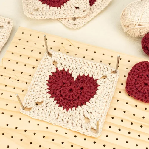 Miniatura 3 de Yeezhee Kit de ganchillo para principiantes, kit de iniciación de Granny Square con tutoriales en video paso a paso, kit de tejido para adultos