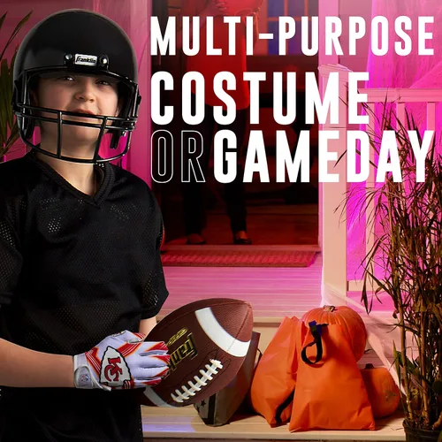 Miniatura 5 de Franklin Sports - Guantes de receptor de fútbol americano juvenil de la NFL, par de guantes de fútbol para niños con logotipos de equipos de la NFL