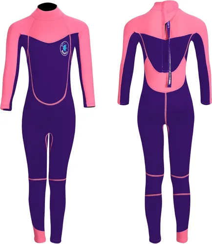 Miniatura 14 de Kid Wetsuit Neoprene Boys Girls 3mm Full Wet Suit, 2mm Shorty Toddles Thermal Swimsuit, Children Back Zipper Cold Water Warmth for Swimming Kayaking