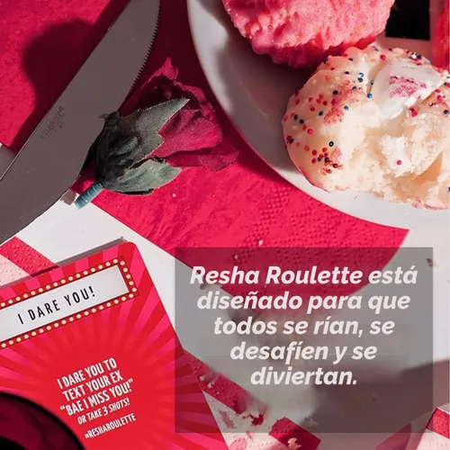 Miniatura 5 de Caresha Please Resha Roulette Card, Un Juego de Cartas para Beber para Fiestas y Más, Incluye 120 Cartas y 4 Vasos de Chupito, Juego de Beber