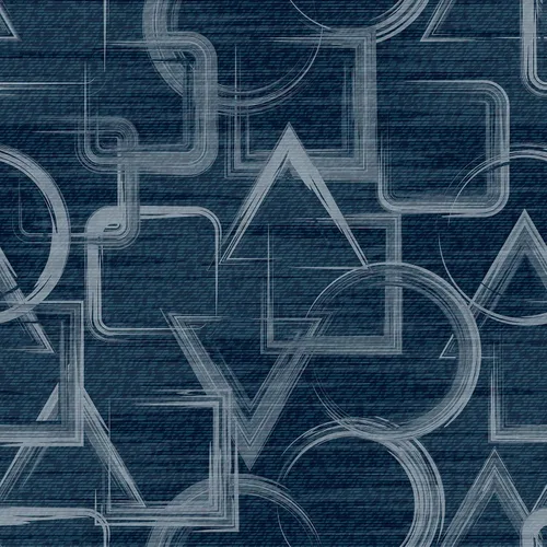 Livelynine Papel tapiz geométrico azul para despegar y pegar, moderno, abstracto, azul marino y blanco, papel tapiz para baño, papel adhesivo azul