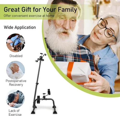 Miniatura 3 de Ejercitador de pedales, bicicleta, mano, brazo, pierna y rodilla, equipo de fitness ajustable para personas mayores, bicicleta de ejercicio