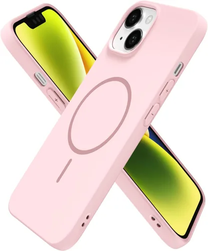 Miniatura 163 de oakxco Funda de silicona Mag Safe para iPhone 17 Pro Max, funda magnética delgada y fina compatible con carga inalámbrica MagSafe, bonita funda Negro
