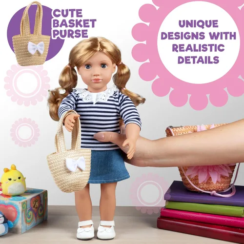 Miniatura 6 de Dress Along Dolly Conjunto casual de primavera para muñecas de 18 pulgadas, compatible con American Girl, ropa hecha a mano de primera calidad