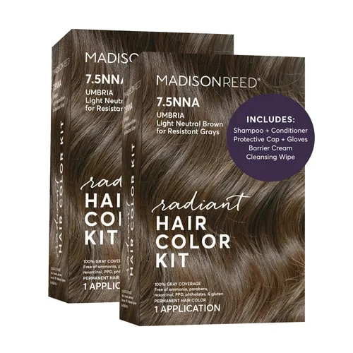 Miniatura 12 de Madison Reed - Kit de color de cabello radiante, tinte permanente para el cabello, 100 % cobertura de canas, sin amoníaco, castaño Catania 5NGM