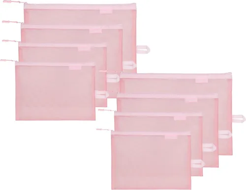 Miniatura 15 de SUPACOOL Bolsa de maquillaje de malla de viaje, bolsas organizadoras de cosméticos con cremallera, bolsas organizadoras de pañales, bolsa de nailon