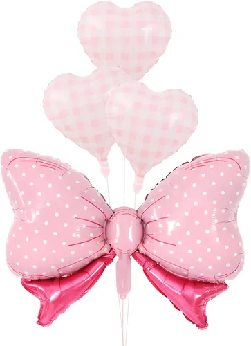 Miniatura 15 de Globo de papel de aluminio con forma de pajarita de 36 pulgadas, enorme globo azul con forma de moño para baby shower, boda, decoración de fiestas