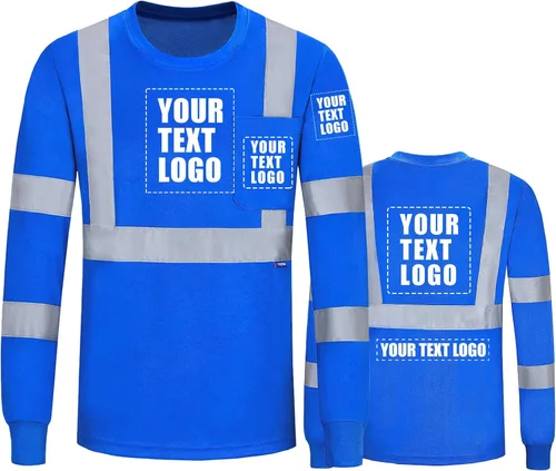 Miniatura 22 de A-SAFETY Camisa de seguridad, camiseta de trabajo de alta visibilidad, manga larga y corta, clase 3 (XS-6XL)