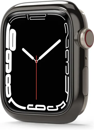 Miniatura 14 de Ringke Estilo de bisel [elegante marco de acero inoxidable] compatible con Apple Watch Series 9, 8, 7 (1.772 pulgadas), protector antiarañazos Negro