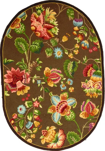 Miniatura 30 de SAFAVIEH Chelsea Collection - Alfombra decorativa de 2 pies 6 pulgadas x 4 pies, color marfil, lana de campo francesa enganchada a mano, ideal