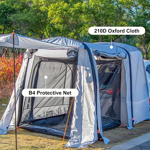 Miniatura 5 de Toldo inflable para automóvil, plegable, portátil, con bolsa de transporte, tela Oxford 210D, impermeable y protector solar, instalación rápida en 3