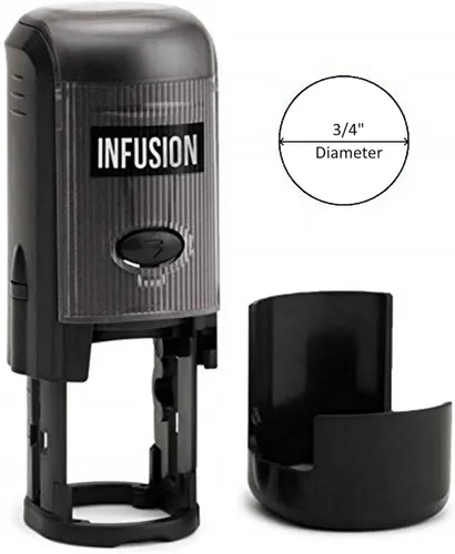 Miniatura 3 de Infusion Sello de goma autoentintado redondo de pago (3/4 '' de diámetro) - Tinta azul Pagado