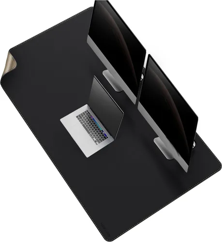 Miniatura 50 de MAIDERN Cubierta de mesa estrecha de 39.4" x 7.9", tapete reversible de cuero y corcho para mesa consola, protector de mesa largo y delgado
