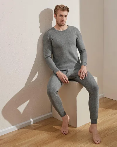 Miniatura 5 de LAPASA Men's Ultra Heavyweight Thermal Underwear Set Extreme Cold Weather Base Layer Top Bottom Fleece Lined Long Johns M63