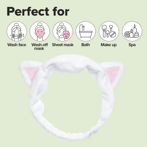 Miniatura 4 de I DEW CARE Diadema para Lavado Facial - Oso Marrón Diadema de Animal para Lavado de Cara y Cuidado de la Piel, Día de Spa, Suave y Esponjosa