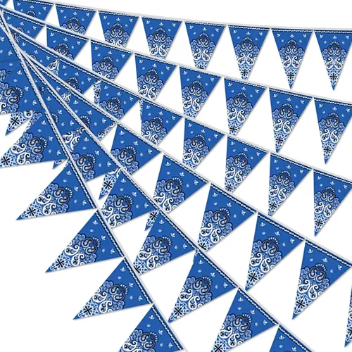 Miniatura 26 de Banderín de camuflaje de 49 pies, banderas triangulares de camuflaje del ejército para decoraciones de fiesta de cumpleaños