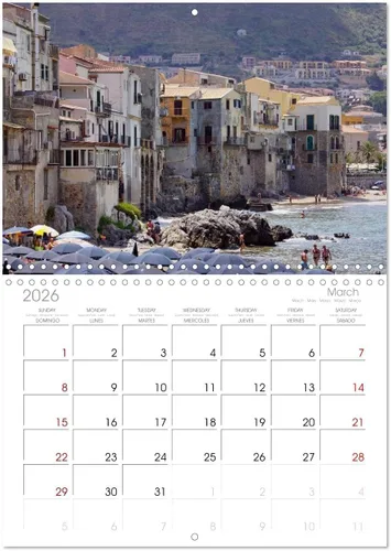 Miniatura 7 de Impressions from Sicily (calendario mensual de pared 2022 11.4 x 16.1 in (abierto)