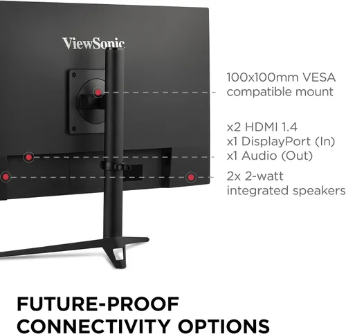 Miniatura 5 de ViewSonic VX2728J - Monitor para juegos de 27 pulgadas 1080p, IPS con 180Hz y 0.5 ms para un juego suave, FreeSync Premium y compatible con G-Sync