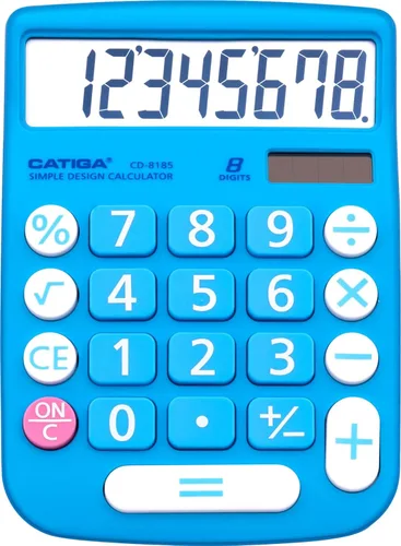 Miniatura 14 de Calculadora básica: Catiga - Calculadora de oficina y estilo doméstico, educativa, adecuada para la escuela, la empresa y uso personal, Negro
