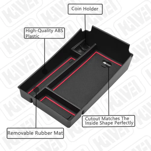 Miniatura 4 de HGWEI - Bandeja organizadora de consola central Compatible con Honda HRV 2023 2024 2025 2026 Accesorios, caja de almacenamiento de reposabrazos