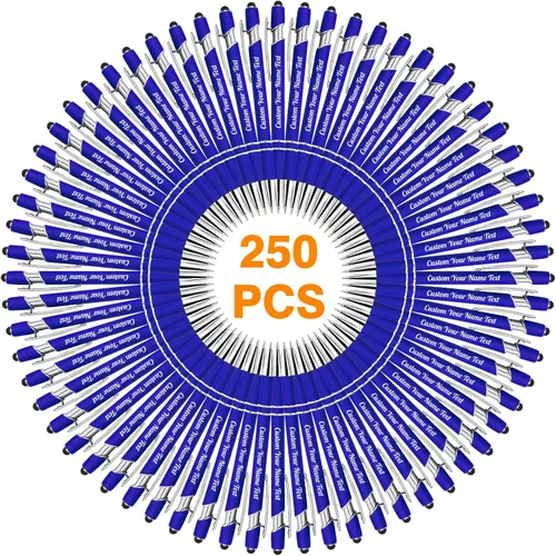 Miniatura 70 de Bolígrafo personalizado, 1 unidad, bolígrafo personalizado con logotipo de mensaje de nombre comercial grabado, lápiz digital de tinta negra suave