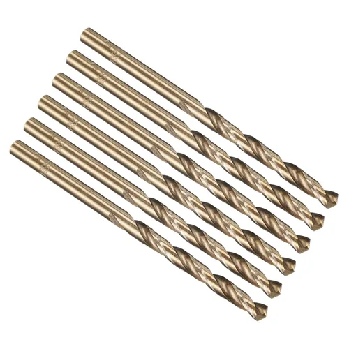 Miniatura 90 de PATIKIL Broca Jobber de 0.039 in, vástago recto M35 cobalto 5% acero de alta velocidad 135° acabado dorado para metal duro de acero inoxidable - 2