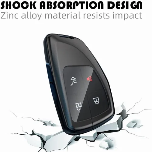 Miniatura 6 de ontto Funda para llavero de 5/6 botones para Buick Envision Avenir 2021 2022, carcasa frontal transparente de metal para Chevrolet Suburban Tahoe
