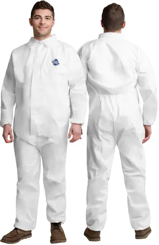 Medical Nation Overoles de Protección Desechables | 1 Paquete, 5X-Grande | Overoles Protectores Sin Capucha - Traje de Pintor de Cuerpo Completo de