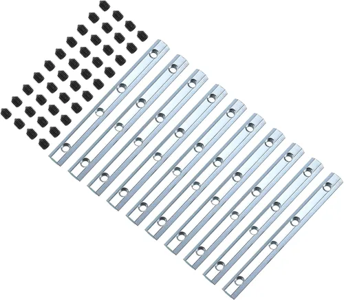 Miniatura 7 de uxcell Conector de línea recta, 4 soportes de junta interior de 3.9 pulgadas con tornillos M5 para perfil de extrusión de aluminio serie 2020