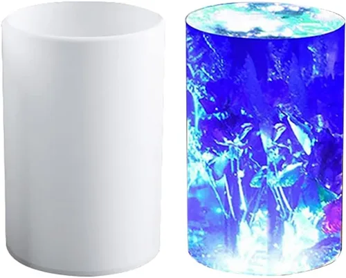 Miniatura 7 de Katutude Moldes de vela cilíndrica, molde de vela de silicona de pilar 3D, moldes de resina epoxi para velas perfumadas de bricolaje, jabón hecho a