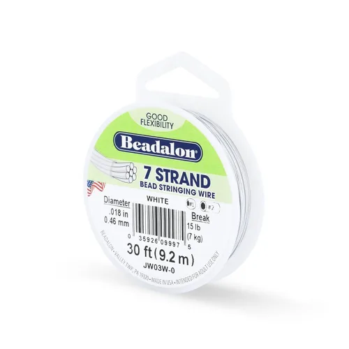 Miniatura 43 de Beadalon Alambre de cuentas de acero inoxidable de 7 hebras, alambre flexible y duradero para hacer joyas, ideal para collares y pulseras, Dorado