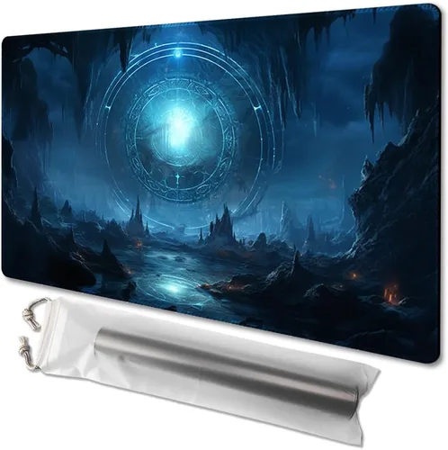 Miniatura 15 de MTG - Tapete de juego tamaño 24 x 14 pulgadas, bolsas de almacenamiento antideslizantes, ideal para entusiastas de los juegos de cartas, tapete