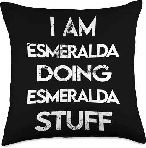 Miniatura 4 de Esmeralda's Apparel Name Forename Day Esmeralda Stuff - Almohada (16 x 16 pulgadas), multicolor