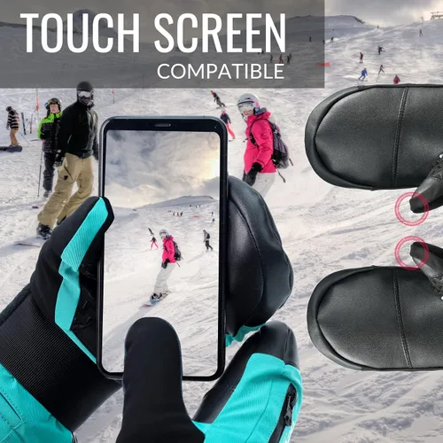 Miniatura 4 de Devembr - Manoplas de esquí impermeables, guantes de snowboard con muñequeras, 5 colores disponibles, SML
