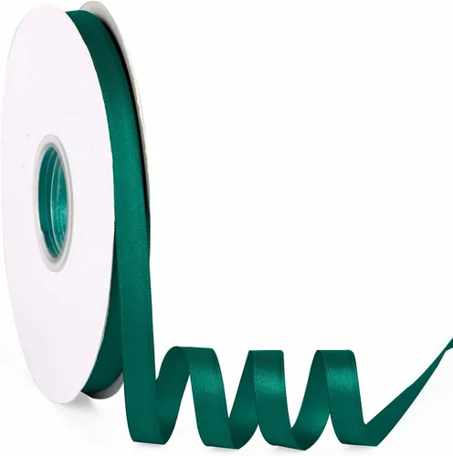 Miniatura 161 de Cinta de satén verde manzana de doble cara de 1-1/2 pulgadas x 50 yardas, cinta continua de poliéster de alta densidad para envolver regalos, bodas