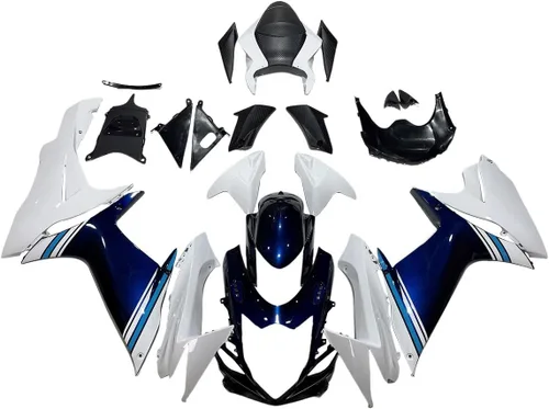 Miniatura 396 de Kit de carenado de inyección azul, negro y blanco para Suzuki GSXR600 GSX750 2006 2007 GSXR 600 GSX-R750 06 07 ABS Carenado de plástico completo