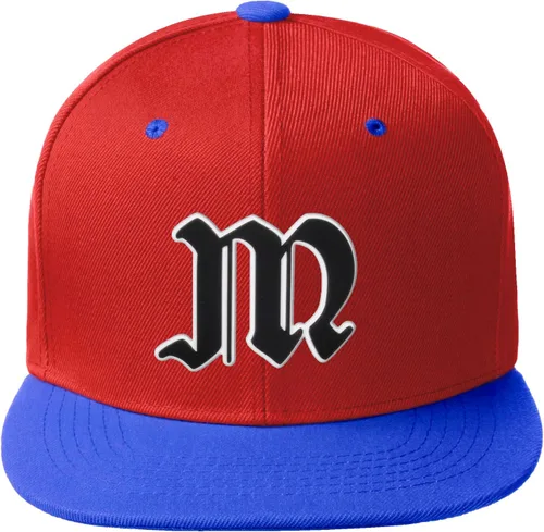 Miniatura 547 de Daxton Gorra clásica con visera de billete plano con letras del alfabeto inglés antiguo de la A a la Z