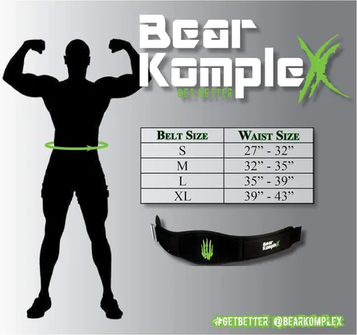 Miniatura 3 de Bear KompleX Cinturón de levantamiento de pesas para hombres y mujeres, ajustable, cómodo y de perfil bajo, cinturón resistente para levantamiento