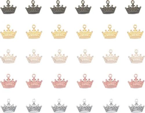 Miniatura 11 de 30 piezas de dijes de tiara mini metal vintage lindo colgante de joyería para hacer bricolaje, collares, pulseras, collares, joyería, manualidades