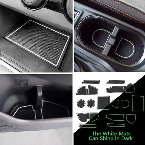 Miniatura 10 de Auovo - Alfombrillas antipolvo para puertas de Subaru Crosstrek y Impreza, modelos 2018-2023. Insertos para revestimientos de puerta, portavasos
