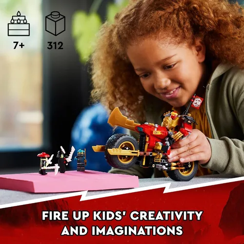 Miniatura 6 de LEGO NINJAGO Kai’s Mech Rider EVO 71783, juguete de moto ninja actualizable, figura de acción Mech y 2 minifiguras de guerrero óseo, juguetes