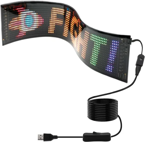 Miniatura 9 de Letrero LED programable de desplazamiento – Tablero de visualización a todo color con control de aplicación Bluetooth – Patrones personalizados
