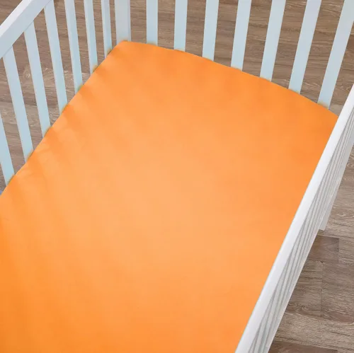 Miniatura 3 de Excelente sábana para cuna American Baby Company, en punto jersey, Paquete de 1, Burnt orange Naranja