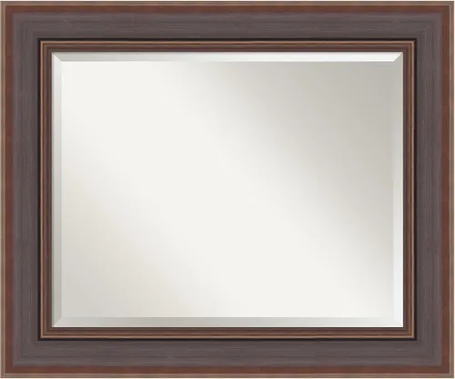 Miniatura 103 de Amanti Art - Espejo con marco para el tocador o para montar en la pared del baño, medidas en pulgadas Grano de café marrón