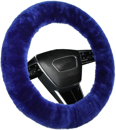 Miniatura 21 de OGLAND - Funda para volante de automóvil de lana de oveja esponjosa suave y esponjosa para vehículo automotriz universal, para mujer y hombre, 14