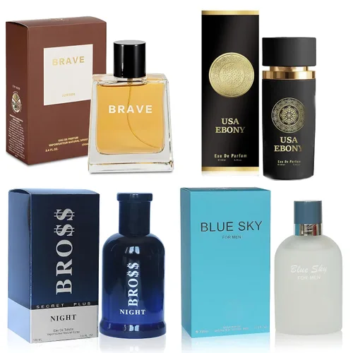 Miniatura 25 de AFLUXE Colonia para hombre Set 4 conjuntos combinados (717SexyM/BlueD Paris/AQUA CEO/Versátil) Eau De Parfume/Toilette Spray Natural cada 100ML