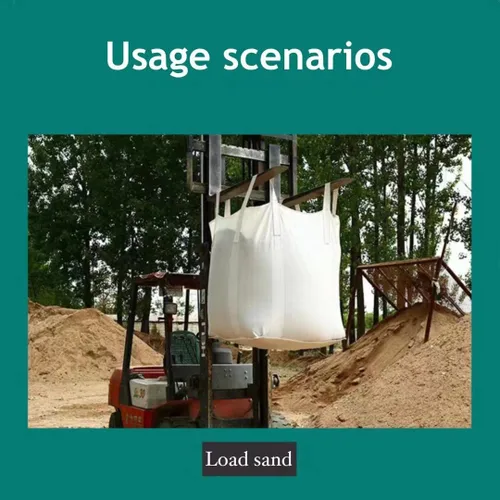 Miniatura 3 de FIBC Bolsas a granel, paquete de 2, 1 tonelada, 35 x 35 x 43 pulgadas Polipropileno tejido, 4 ojales de elevación, parte superior de lona, bolsas
