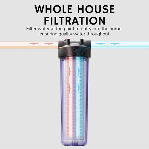 Miniatura 6 de Airthereal Carcasa de filtro de agua para toda la casa, filtro de sedimentos para agua de pozos y ciudades, cartuchos de filtro de agua