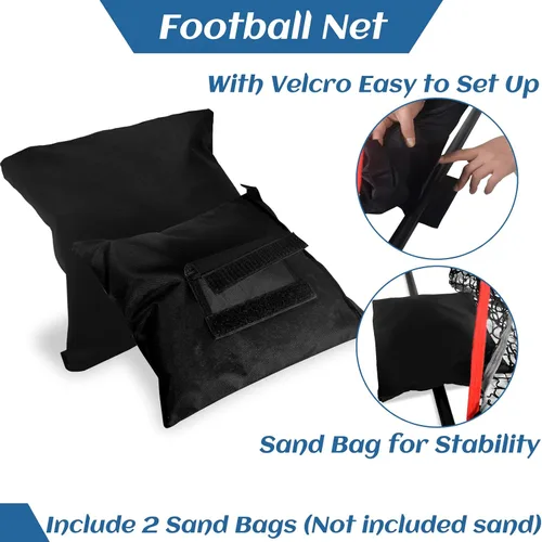 Miniatura 3 de 3x6FT Football Net with Throwing Target Strike Zone for Kicking Punting and QB Accuracy Training Portable Football Practice Equipment with Steel